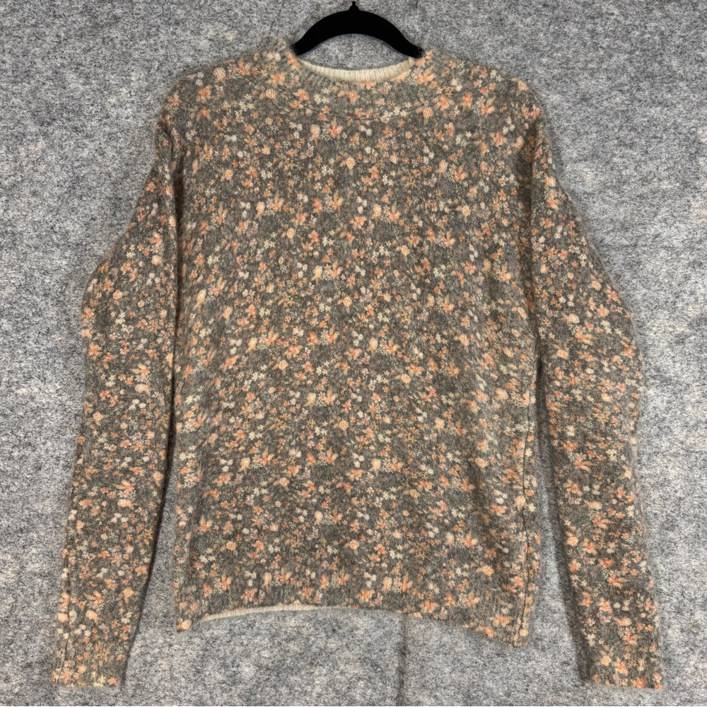 Bartolini Italy Mohair Alpaca Wool Blend Floral Sweater Women’s Size M